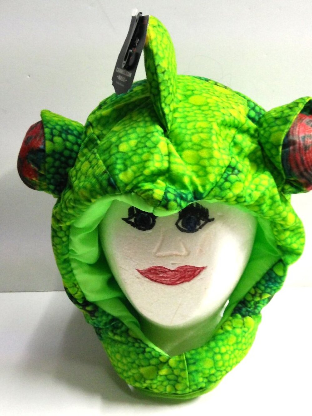 Chameleon Mask by Hyde & EEK! Adult One Size Fits Most NEW Green Padded Plush